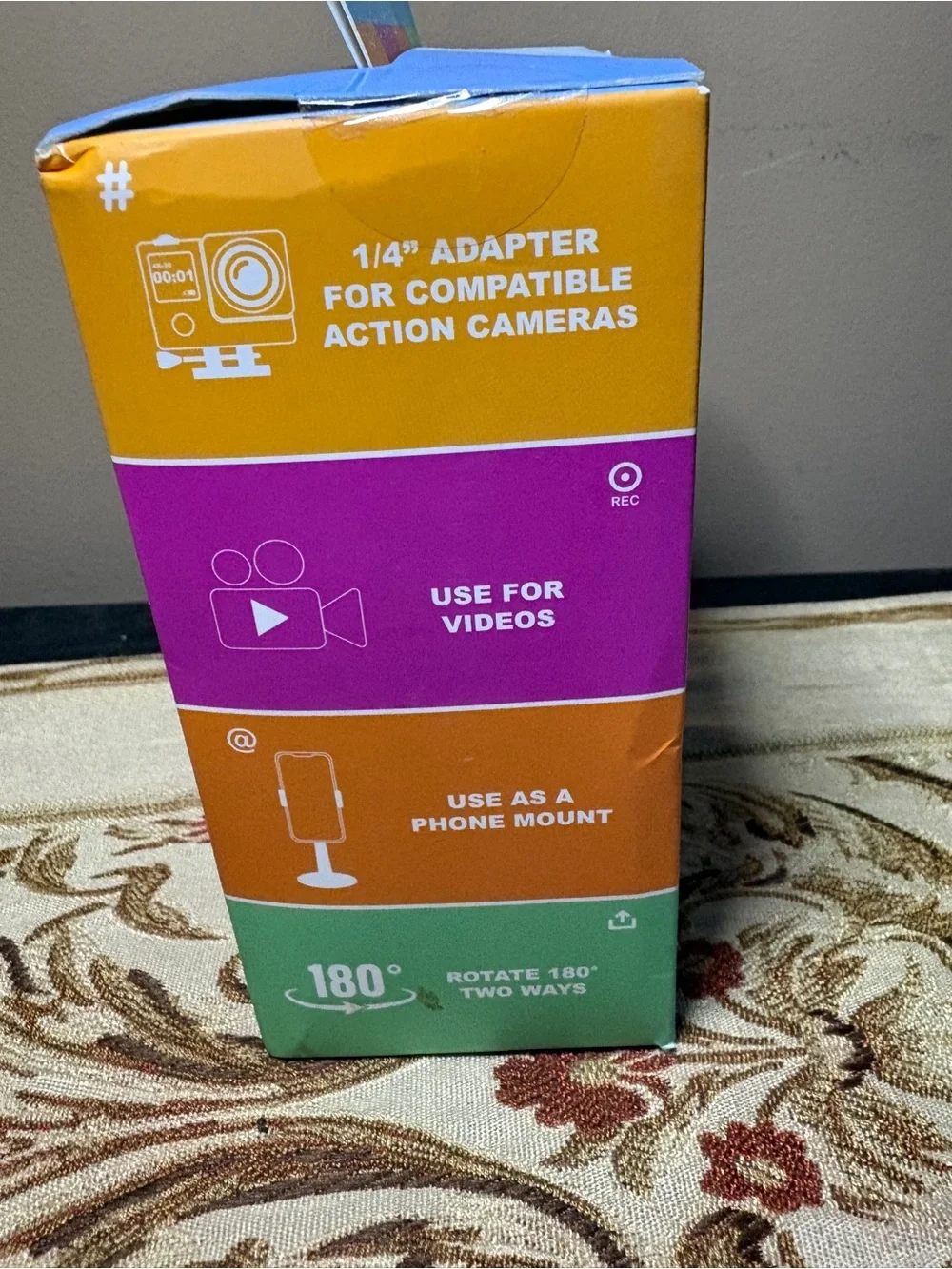 Action Camera Mount - Blue Packaging